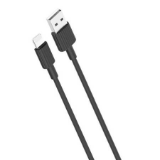 XO NB156 USB-A - Lightning kábel 1m fekete (045792) kábel és adapter