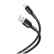 XO NB212 kábel USB / Lightning 1M 2.1A fekete (126415) kábel és adapter
