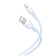 XO NB212 kábel USB / Lightning 1M 2.1A kék kábel és adapter