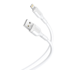 XO NB212 USB-A apa - Lightning apa 2.0 Adat és töltő kábel - Fehér (1m) (NB212LIGH1MWH) kábel és adapter