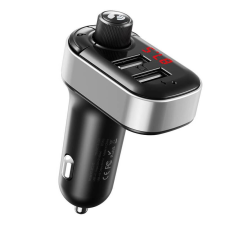 XO TZ08 autós töltő Smart Bluetooth 2xUSB-A fekete (6920680835508) mobiltelefon kellék