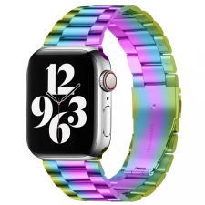 xPRO Apple Watch rozsdamentes vastag acél szíj szivárvány 38mm / 40mm / 41mm okosóra kellék