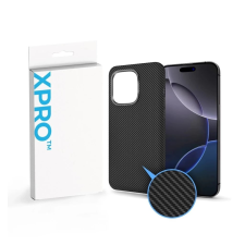xPRO CarbonSkin MagSafe hátlap ECO csomagolással Apple iPhone Air fekete tok és táska