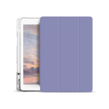 xPRO Smart Book tok pencil tartóval és teljesen átlátszó szilikon hátlappal lila Apple Ipad 10,2" 2019 készülékhez (121152) tablet tok