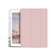 xPRO Smart Book tok pencil tartóval és teljesen átlátszó szilikon hátlappal pink Apple Ipad 9,7&quot; 2017 készülékhez tablet tok