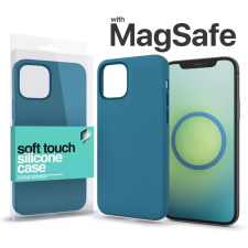 xPRO Soft Touch MagSafe Silicon Case iPhone 15 Pro Max viharkék mobiltelefon kellék