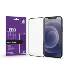 xPRO XPRO 128845 iPhone 15 Pro Max Nano Glass kijelzővédő fólia fekete kerettel mobiltelefon kellék