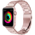 Xprotector Apple Watch 4-6, SE, SE (2022) (38 / 40 mm) / Watch 7-9 (41 mm), fém pótszíj, rozsdamentes acél, vastag, Xprotector, vörösarany