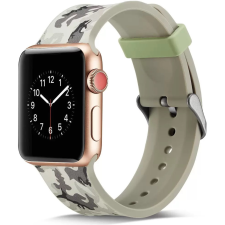 Xprotector Apple Watch 4-6, SE, SE (2022) (38 / 40 mm) / Watch 7-9 (41 mm), szilikon pótszíj, állítható, terep minta, C13, Xprotector, mintás/szürke okosóra kellék