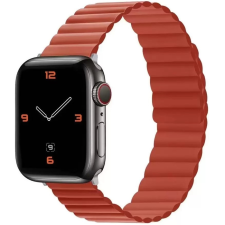 Xprotector Apple Watch 4-6, SE, SE (2022) (38 / 40 mm) / Watch 7-9 (41 mm), szilikon pótszíj, mágneses zár, 3D minta, Xprotector, piros okosóra kellék