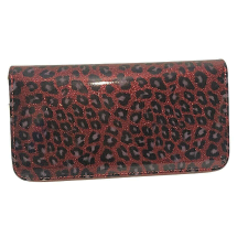 XTD Fényes leopárd mintás műbőr pénztárca piros pénztárca