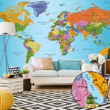XXL Fotótapéta térkép - World Map: Colourful Geography II Világtérkép 500x280 térkép