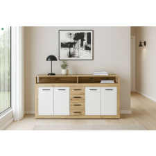  XXL/LUNA Komód Artisan Tölgy/Fehér Színben bútor
