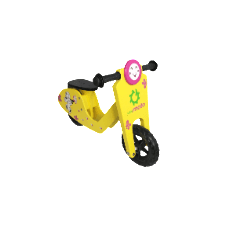 YAKIMOTO 5035 Gyermek futókerékpár, fa, sárga, Allegro lábbal hajtható járgány