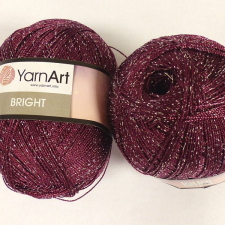  YarnArt Bright - Bordó, ezüst csillogással - 134 rövidáru