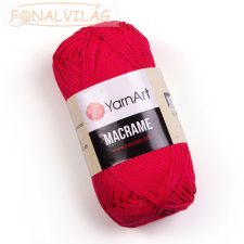 Yarnart MAKRAMÉ, 2mm - Piros - 163 rövidáru