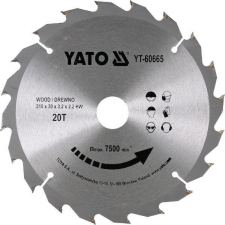 Yato Fűrésztárcsa fához 210x30mm 20T fűrészlap