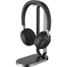 Yealink BH76 with Charging Stand Microsoft Teams Black USB-C Bluetooth-Headset (1208626) audió kellék