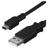 YENKEE YCU 010 BK USB Type-A apa - Mini USB Type-B apa 2.0 Adat és töltő kábel - Fekete (1.5m)