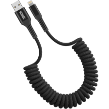 YENKEE YCU 502 BK USB A/Lightning Kábel, Fekete kábel és adapter