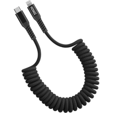YENKEE YCU 503 BK USB C/Lightning Kábel, Fekete kábel és adapter
