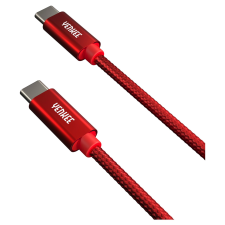 YENKEE YCU C102 RD USB-C apa - USB-C apa 2.0 Adat és töltőkábel - Piros (2m) kábel és adapter