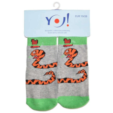 Yo! ABS pamut zokni 1 db 19/20 - szürke/kígyó