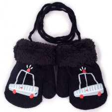 Yo! Bébi téli kesztyű 10 cm - Fekete autó gyerek kesztyű