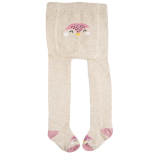 Yo Club! Pamut Harisnyanadrág csúszásgátló talppal - Bézs Pingvin 92/98 gyerek harisnya