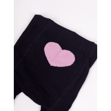 Yo Club! Pamut Harisnyanadrág csúszásgátló talppal - Kék/Rózsaszín Pöttyös Szívvel 56-62 gyerek harisnya