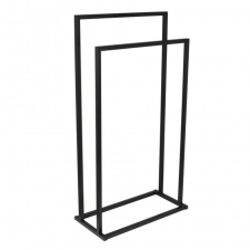 YOKA Home 2 részes törölközőtartó állvány - fekete fürdőszoba kiegészítő