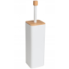 YOKA Home wc kefe - fehér - bambuszfa fedő