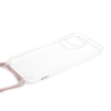 YOOUP CORD IPHONE 15 PRO 6.1 ZSINÓROS TPU TOK CLEAR-ROSE GOLD