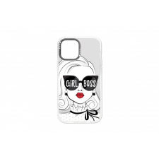 YOOUP IPHONE 13 PRO 6.1 MINTÁS TOK GIRL BLACK FEHÉR tok és táska