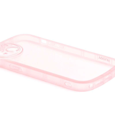 YOOUP Lekerekített átlátszó TPU telefontok iPhone 14 Plus 6.7 colos YooUp Rounded Transparency pink tok és táska