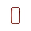 YOOUP Mágneses abszorpciós átlátszó tok iPhone XR Luxury piros kerettel
