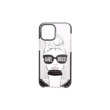 YOOUP Mintás TPU telefontok Girl iPhone 12 Mini YooUp fekete tok és táska