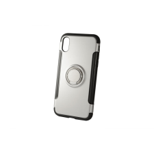 YOOUP Newer Magnetic + Ring Karbon Szélű iPhone X/XS TPU Tok Ezüst tok és táska