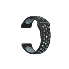 YOOUP Univerzális Watch Szilikon sportszíj 20mm fekete-szürke óraszíj