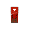 YOOUP Üveges hátlappal rendelkezó telefontok karácsonyi mintával Merry Rudolf rénszarvas Samsung Note 9 N960 piros