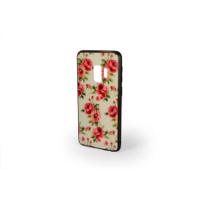 YOOUP Üveges hátlappal rendelkezó telefontok rózsa mintával Samsung Galaxy S9 G960 tok és táska
