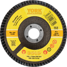 York 100x16mm cirkónium lamellás csiszolótárcsa üvegszálas tányéron P60 barkácsgép tartozék