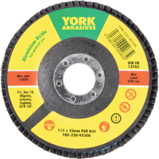 York 180x22mm al-ox lamellás csiszolótárcsa üvegszálas tányéron P36 barkácsgép tartozék
