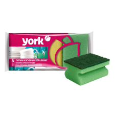 York Súrolószivacs ergonomikus kialakítással 3 db - YORK tisztító- és takarítószer, higiénia