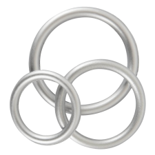 YOU2TOYS Metallic - szilikon péniszgyűrű szett (3db) péniszgyűrű