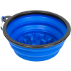 Yummie 60008BL Összenyomható etetőtál habzsolásgátlóval, kék, 1000ml