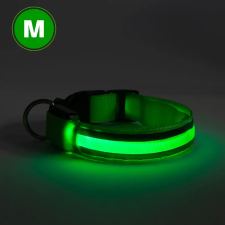 Yummie LED-es nyakörv - akkumulátoros - M méret - zöld nyakörv, póráz, hám kutyáknak