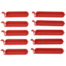  Zacskó záró 10db piros műanyag - Alpina konyhai eszköz