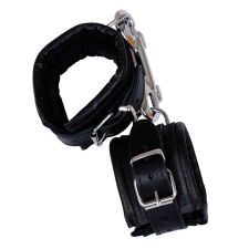 Zado - bőr csuklóbilincs és karabiner (fekete) bilincs, kötöző