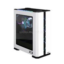 Zalman X3 fehér (táp nélküli) ablakos ATX ház (ZALMAN_X3_WHITE) számítógép ház